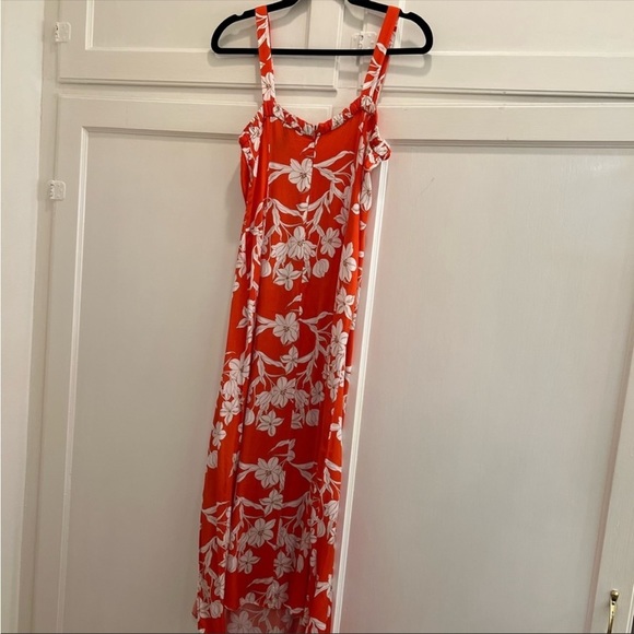 New Zara Floral Satin Midi Dress - Picture 4 of 7